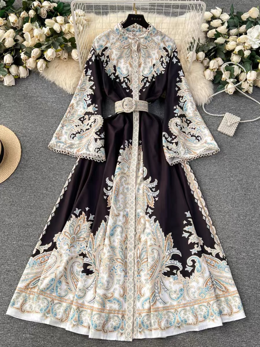 In my fun era print dress ED112 images